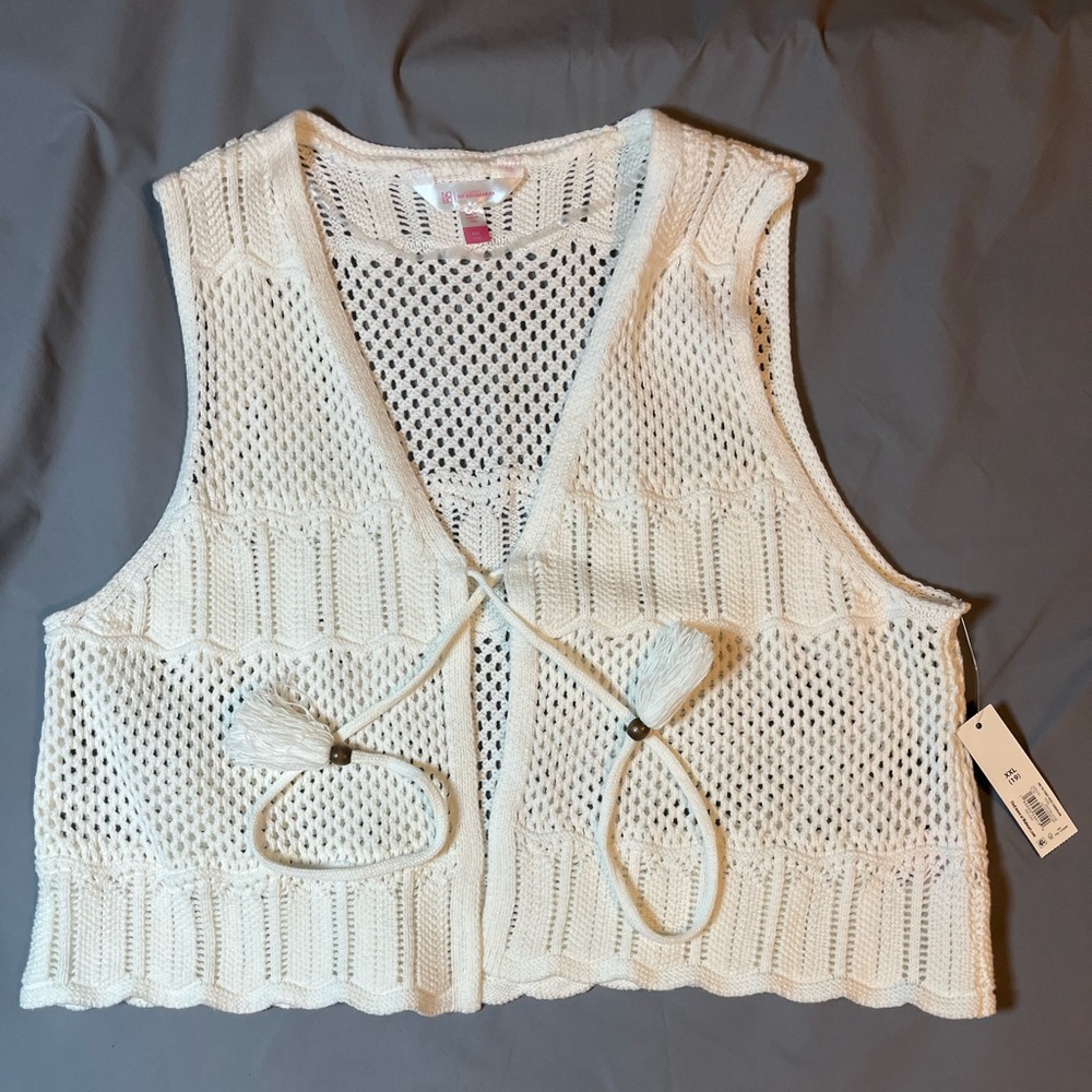 No Boundaries Cream Knit Sleeveless Top - Picture 1 of 5